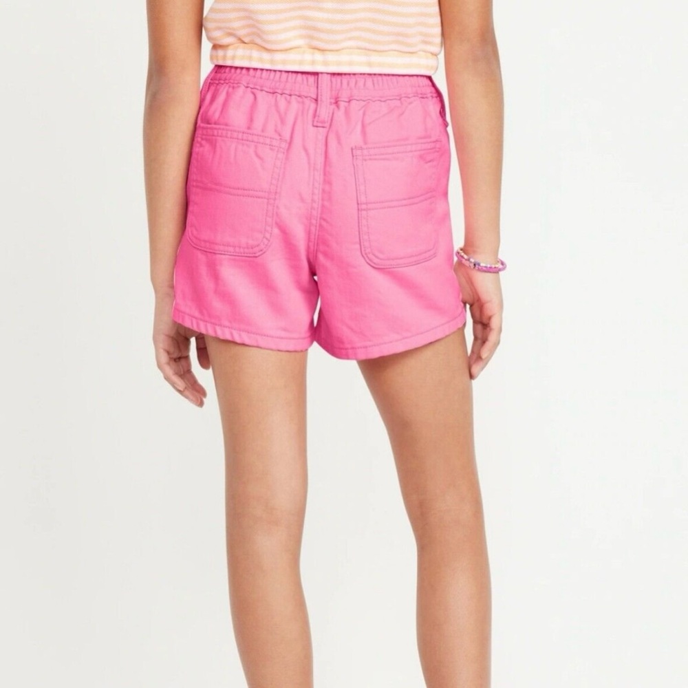 Old Navy Girls Elastic High Waisted Utility Jean Shorts SZ 8 NWT - Picture 3 of 7